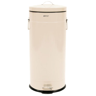 Charles Bentley Retro 30L Pedal Bin - Cream Charles Bentley Retro 30L Pedal Bin - Cream